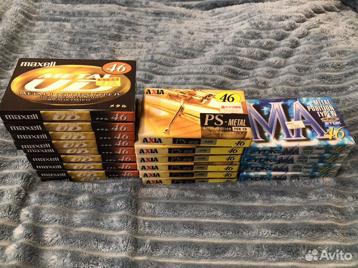 Аудио кассеты новые Maxell TDK axia Metal Type IV
