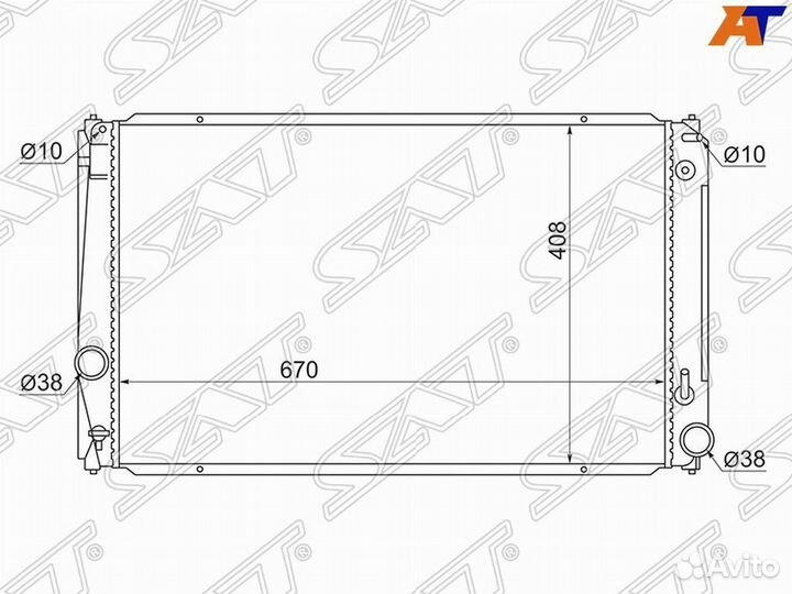 Радиатор Toyota Harrier (XU60) 13-20 / RAV4 (XA30,XA40) 05-19 / Lexus NX 14-21 / Toyota Alphard (H20