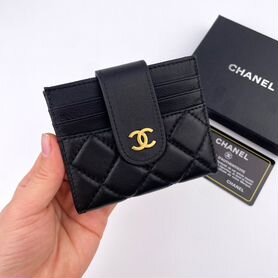 Кошелек женский Chanel из натуральной кожи 11х9см