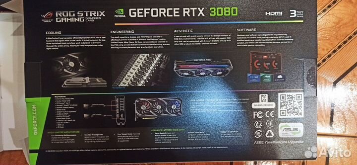 Видеокарта Asus geforce rtx 3080 Rog Strix Gaming