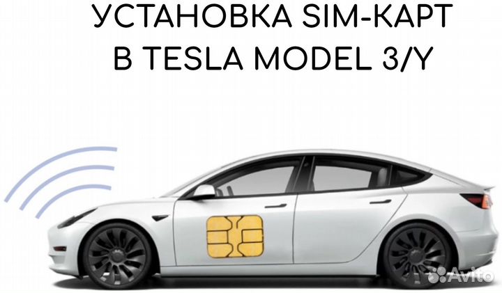Установка сим карты в Tesla Model 3/Y