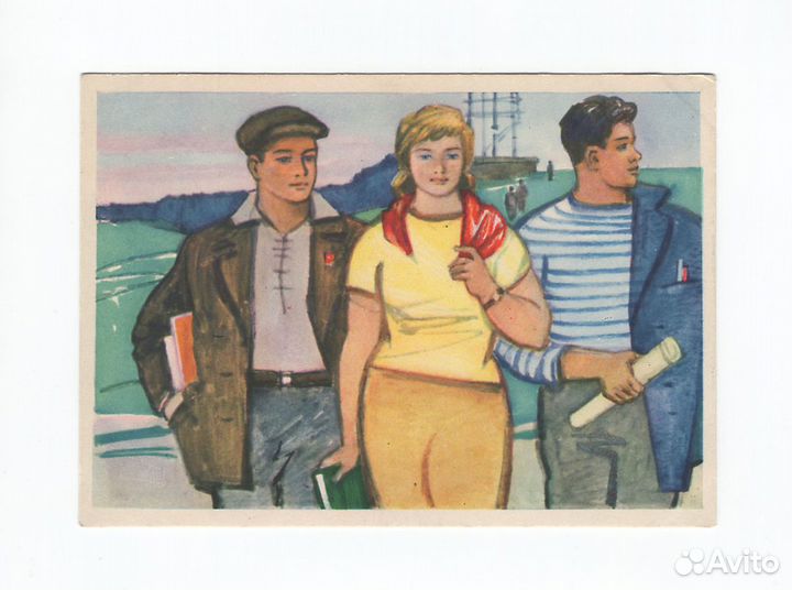 Открытки Один язык Жуков дети морячок мороз санки