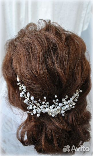 Свадебное украшение для волос. Прическа невесты