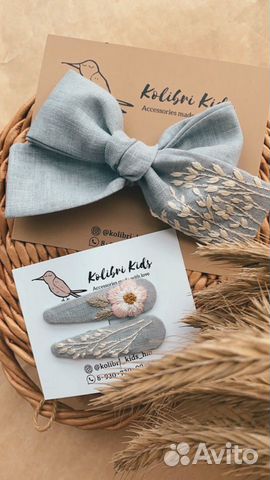 Бантик с вышивкой