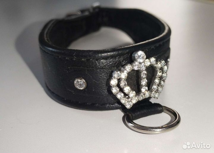 Ошейник (кожа нат.) для маленьких собак или