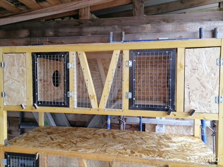 Клетка новая + кролики