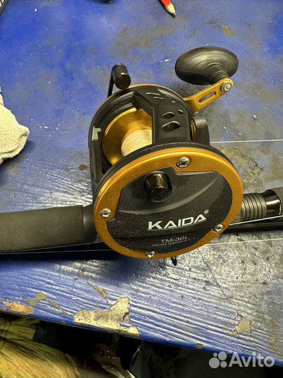 Рыболовные катушка и спиннинг для троллинга