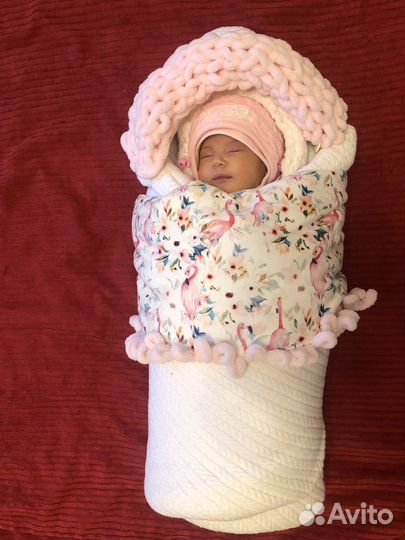 Конверт на выписку для девочки осень-зима