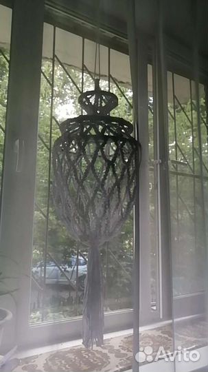 Макраме штора, фонарики