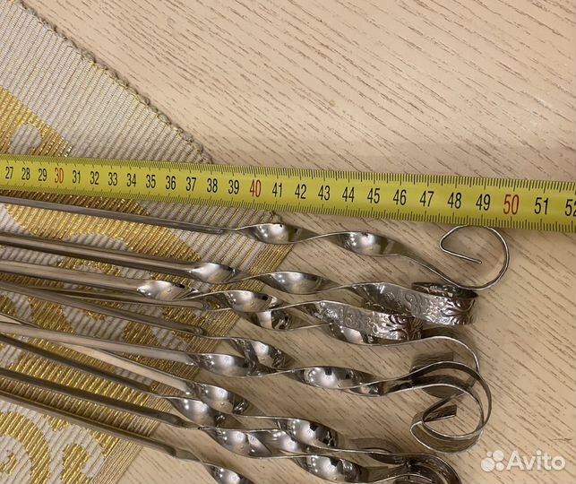 Шампура из нержавейки новые с декором на ручках