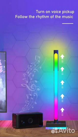 Светильник rgb для компа +подставка для наушников