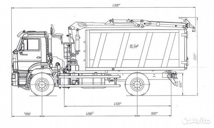 КамАЗ 43253-3010-69 с КМУ, 2023