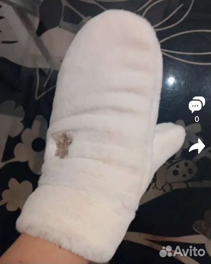 Варежки из искусственного меха