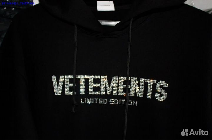 Худи Vetements со стразами vhq (Арт.87463)