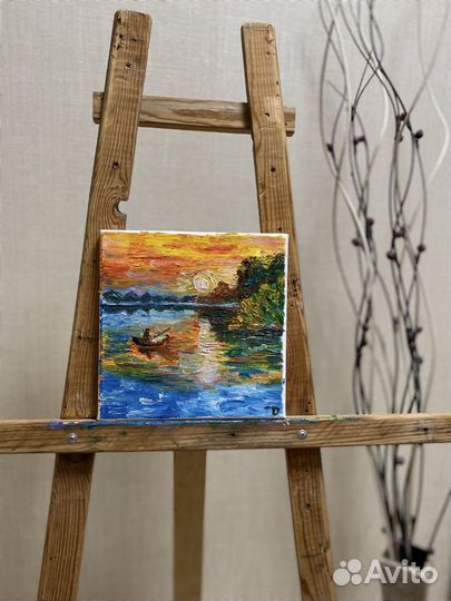 Картина маслом на холсте море