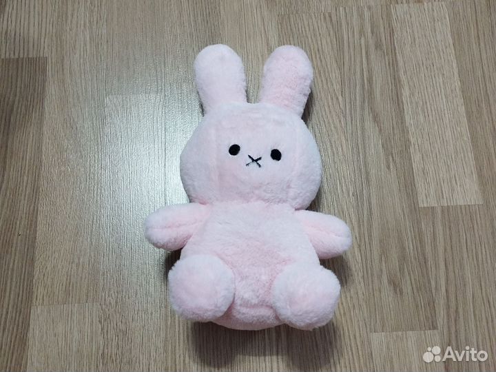 Розовый заяц, мягкая игрушка