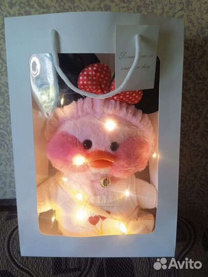 Подарочный пакет с гирляндой