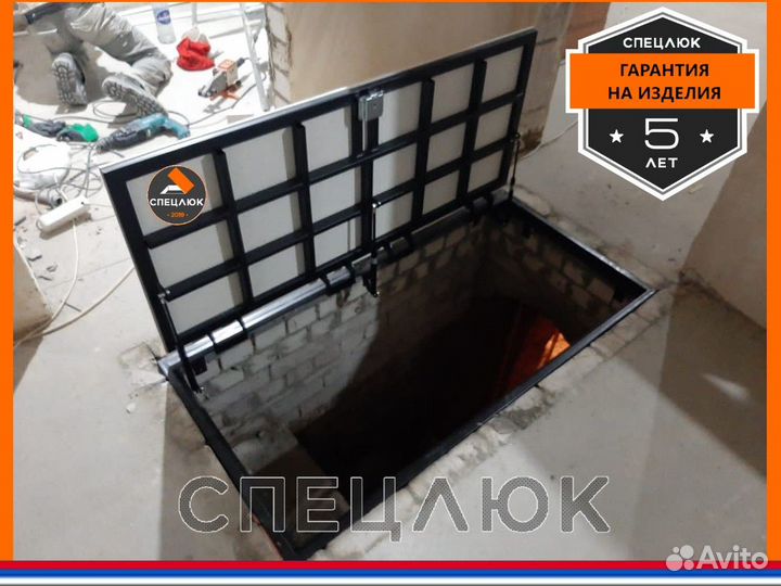 Люк в подвал скрытый с газлифтами