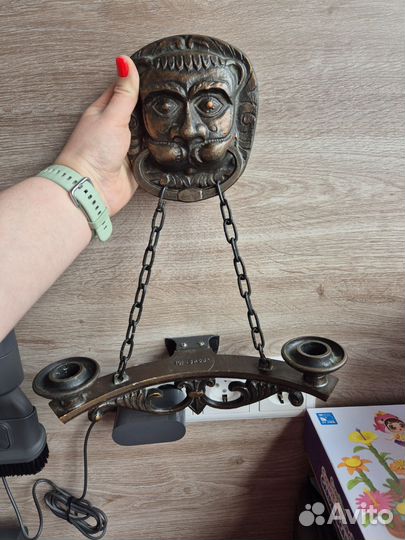 Подсвечник настенный СССР лев