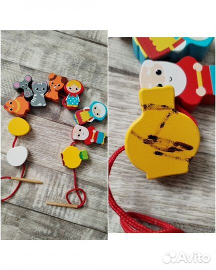 Развивающие деревянные игрушки монтессори