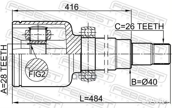 ШРУС ford mondeo 07/S-MAX/galaxy 06- внутр.пра