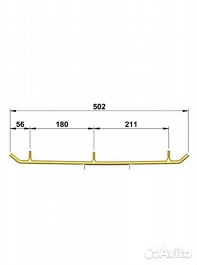 Коньки для лыж снегохода Yamaha 014500-03
