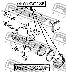 Поршень суппорта тормозного переднего