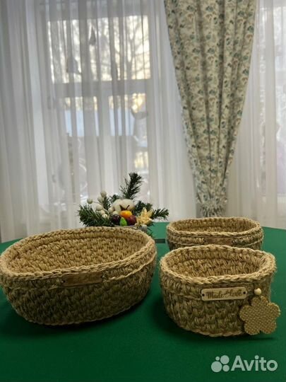 Корзинки вязанные