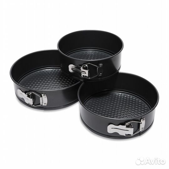 Формы для торта раскладные fornax, набор 3шт, d18