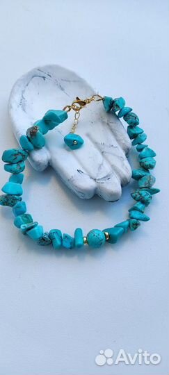 Чокер браслет из натуральных камней