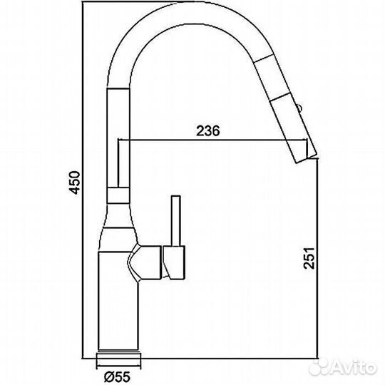 Смеситель для кухни Gappo G4398-41