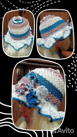 Вязаные панамки, косынки