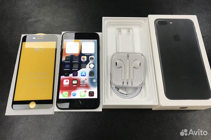 iPhone 7 Plus Ростест,128 гб,новый аккумулятор