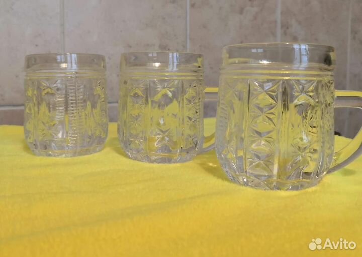 Набор хрустальных бочонок, Винтаж, СССР
