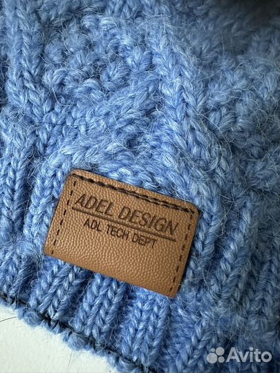 Шапка женская вязаная шерстяная