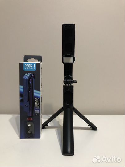 Монопод-трипод с блютуз пультом 1LED P20S-1