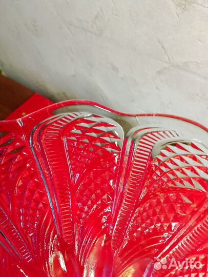 Хрустальная конфетница на ножке СССР