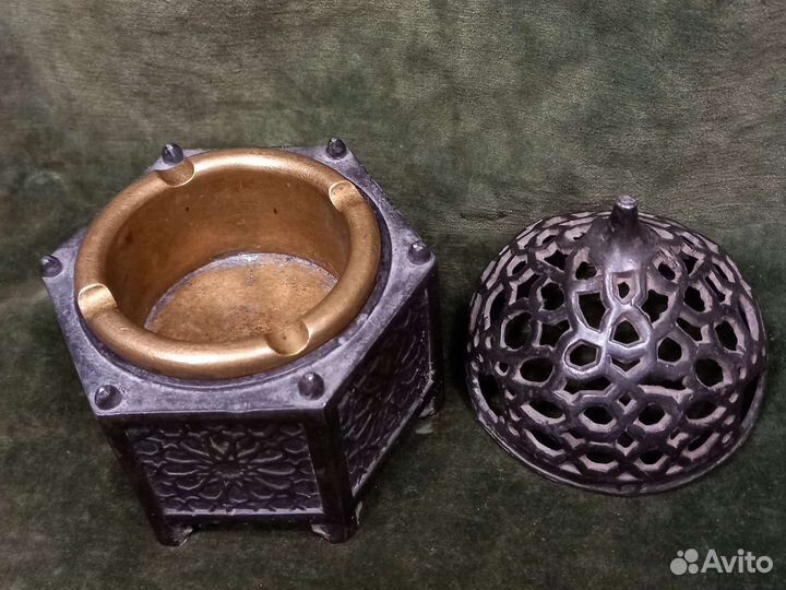 Редкая старинная пепельница курильница Китай 19 в