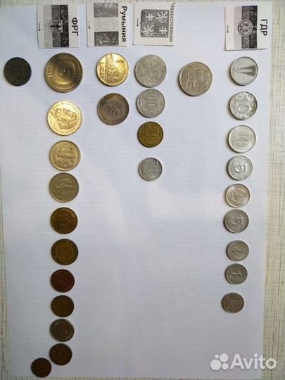 Монеты Германия, Чехословакия и пр