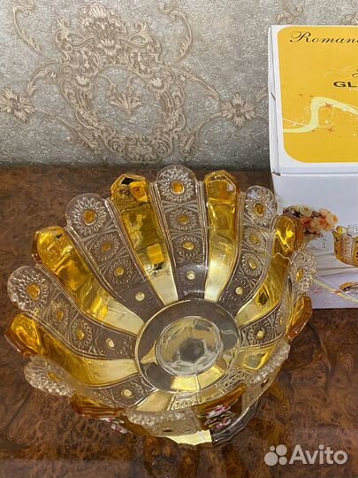 Ваза для конфет/фруктов стекло (хрустальная)