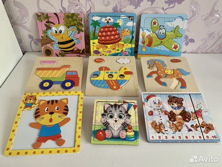 Детские деревянные пазлы