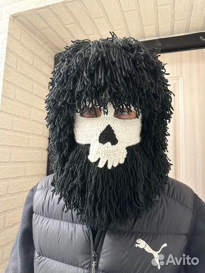 Вязанная балаклава на зиму