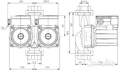 Циркуляционный насос Wilo TOP-SD 50/15 DM PN6/10