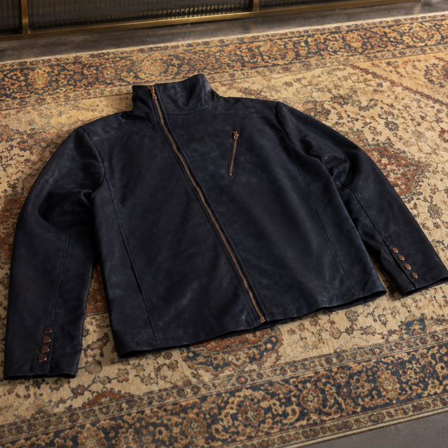Кожаная куртка Balmain x Indie Sleaze zip type