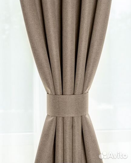 Портьеры блэкаут Массимо Песочный шторы