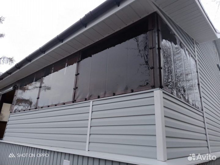 Мягкие окна пвх на беседку для террасы