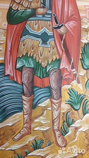 Икона мученика Артемия 52/25 см Рукописная