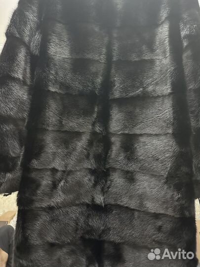 Шуба норковая с капюшоном 44 46 бу