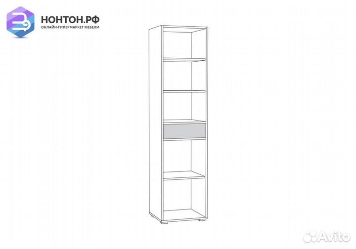 Стеллаж Вуди 13.146 белый премиум / дуб крафт золо