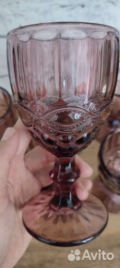 Набор бокалов из цветного стекла